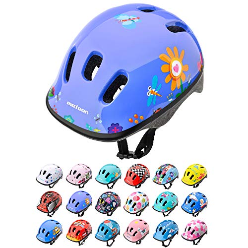 Casco Bicicleta Bebe Helmet Bici Ciclismo para Niño - Cascos para Infantil Bici Helmet para Patinete Ciclismo Montaña BMX Carretera Skate Patines monopatines (XS 44-48 cm, Garden)