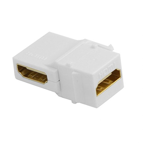 chenyang Keystone Jack 90 Grado Derecho ángulo HDMI 1.4 Snap-in de hembra a hembra adaptador acoplador para placa de pared blanco