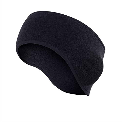 Ear Headband - Ear Cover Head Wrap Humedad Wicking Sweatband Running Headwear Orejeras (Color : Black)