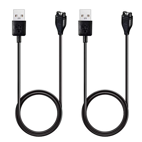 EEEKit Cable de Cargador USB, Cable de Carga de reemplazo para Garmin Fenix 5 / 5S / 5X Vivoactive 3 Vivosport (Paquete de 2)