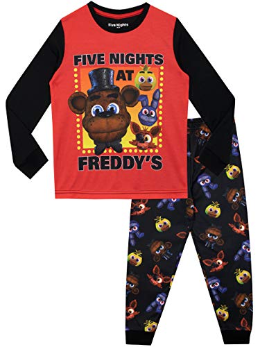 FIVE NIGHTS AT FREDDY'S Pijamas de Manga Corta para niños FNAF Rojo 5-6 Años