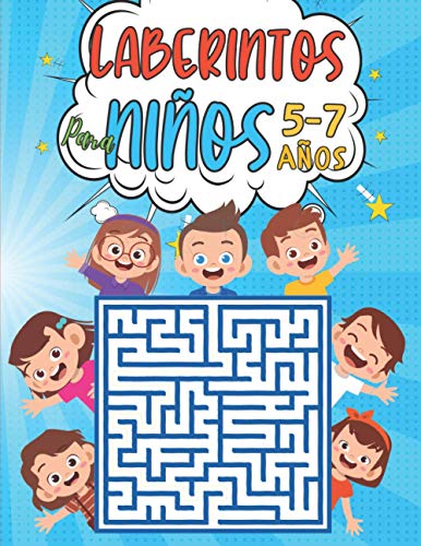 Laberintos Para Niños 5-7 Años: 100 Laberintos 3 niveles con Soluciones - libro de actividades 5- 7 Anos - juegos de logica para niños - regalos para niños niñas chicos chicas