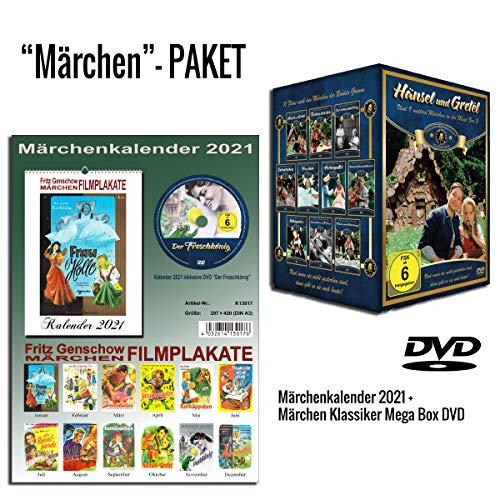 Märchenkalender 2021 (DIN A3) + 11 Märchen-DVDs [Alemania]