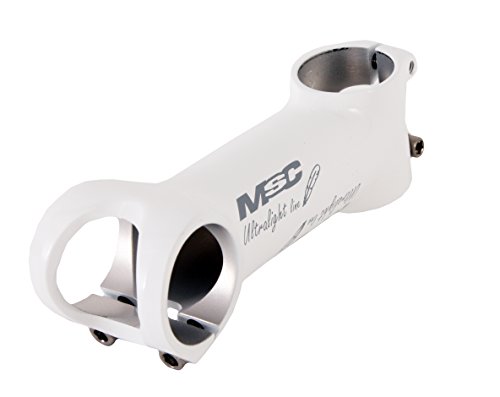 MSC Bikes SL01100W       Potencia Ultralight de Ciclismo, Blanco, 31.8 mm x 100 mm x 6º