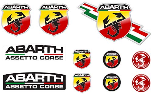 Pegatina Adhesivo Sticker ADESIVO AUFKLEBER Decals AUTOCOLLANTS Compatible con Abarth Vinilo Laminado Coche Ref 1