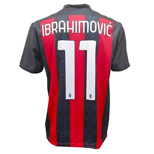 Prodotto Ufficiale AC Milan Camiseta oficial Ibrahimovic Milan 2021 para adulto niño Ibra Zlatan 11 UNDICI [Rossonera -Medio ]