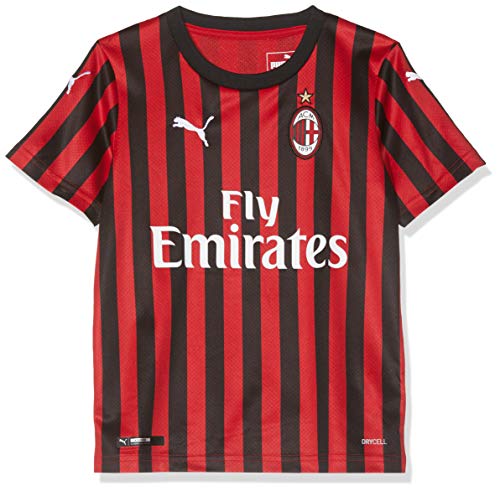 PUMA AC Milan 1899 Home Shirt Repl.Jr Top1 Player Maillot, Unisex niños, Tango Red Black, 128