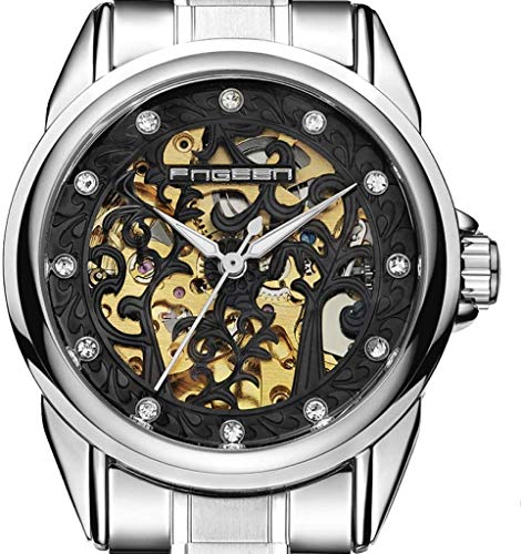 SRB Relojes para hombres Impermeable 3 Atm 145G Reloj Reloj de cuarzo Manos luminiscentes Banda de acero inoxidable Reloj de pulsera analógico multifuncional resistente W033A (Color: A1),A5