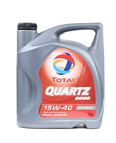 Total Quartz 5000 15 W-40 Multigrade Diesel Aceite de Motor, 5 L
