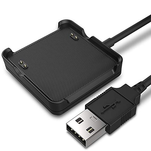 TUSITA Cargador para Garmin Vivoactive Smartwatch - Cable de Carga USB Clip Cradle 100cm - Accesorios de Fitness Tracker