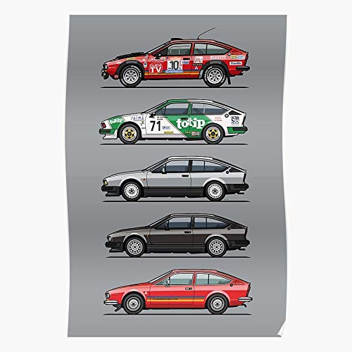 Alfetta Alfa Fia Gtv Turbodelta Romeo Car Autodelta Rally Home Decor Wall Art Print Poster !