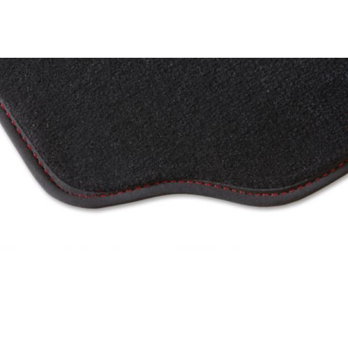Alfombra AUTO Premium sobre medida para Kadjar – 1 – alfombrilla de maletero – gris surpique rojo – Moqueta Tuft, la aspecto terciopelo 750 G/m2 + SSC capa 1450 G/m2 + Ganse Nubuck de Alta Definición