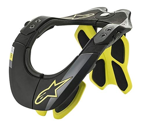 Alpinestars Bionic TECH 2 - Soporte para cuello de motocross BNS, color negro y amarillo XS/M