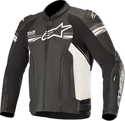 Alpinestars Chaqueta moto Gp R V2 Leather Jacket Tech-air Compatible Black Mid Gray, Negro/Blanco, 50