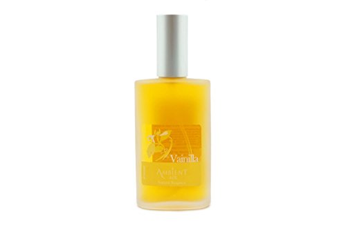 Ambientair Perfume de Hogar en Spray, Aroma Vainilla, 100 ml, Cristal, Amarillo, 5x3x12 cm