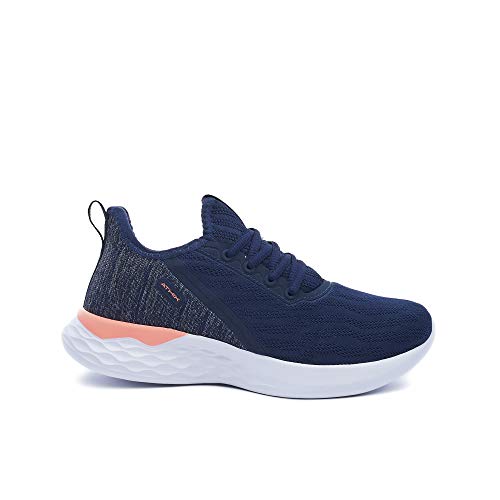 ATHIX Allure Flexy - Zapatillas de Correr para Mujer, Azul (Azul/Coral), 38 EU - Zapatillas Deportivas, cómodas y Transpirables