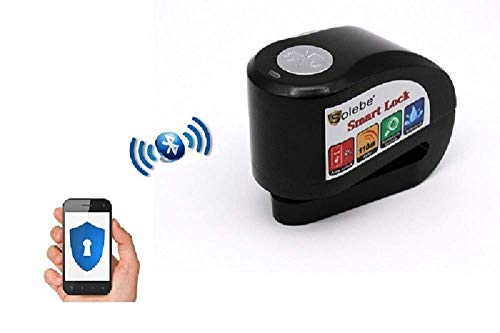 Candado Moto Alarma Antirrobo Inteligente Sin Llave, Aplicación para Móviles, Smart Disc Lock + Mounting Rack