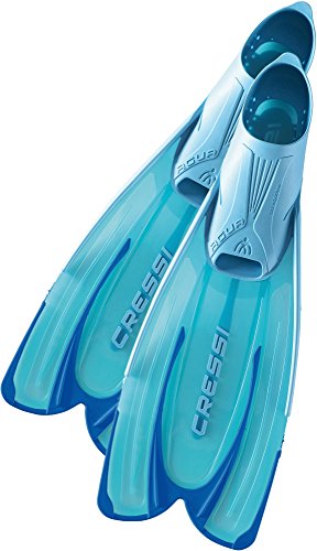 Cressi Agua Short, Aletas de Snorkeling Unisex Adulto, Azul (Aguamarina/Azul), 37/38