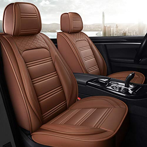 Funda para asiento de coche de 5 plazas, protección interior, cojín compatible con airbag para Hyundai Accent Elantra Getz I10 I20 I30 Kombi IX20 KONA Santa Fe Sonata Tucson (bronce)
