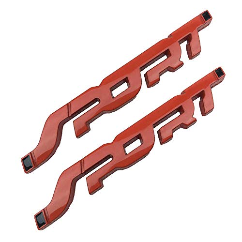 Huayt - Emblema deportivo de aleación para coche, logotipo de coche trasero de alerón lateral para señal, Citroën, Renault, Benz, Audi, Toyota, Honda, Nissan(rojo)