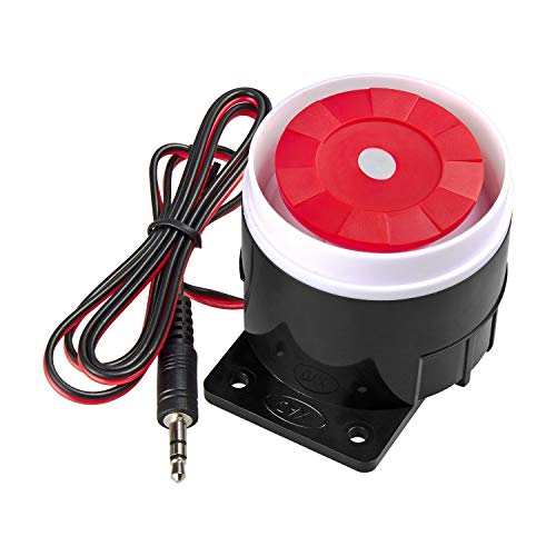 KERUI Mini Sirena de Alarma CC 12V, 120dB Cuerno de Alarma con Cable para Sistema de Alarma de Casa gsm