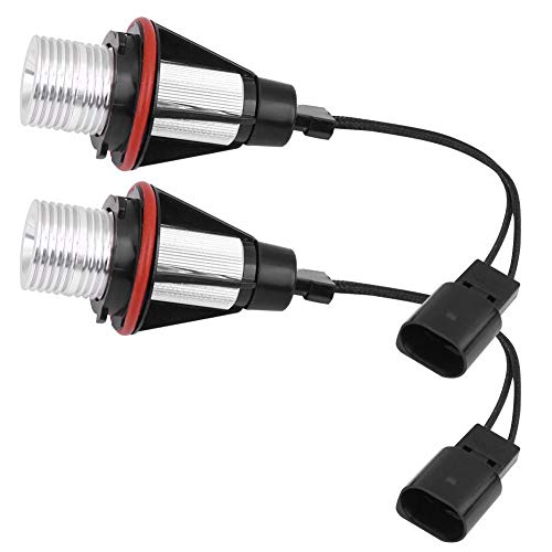KIMISS 2 piezas Lámpara LED de 6000K 5W Angel Eyes LED brillante para E60 E61 E39 E53