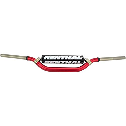 Renthal 997-01-RD-02-185 Twinwall Red 1-1/8 Aluminum Handlebar by Renthal