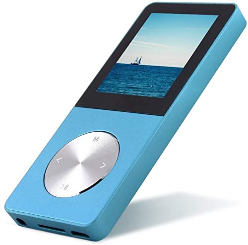 Reproductor de música MP3/MP4 Ancool (R) 8 GB portátil , e-book, visor de fotos, calendario, alarma, protector de pantalla, altavoz externo, color azul