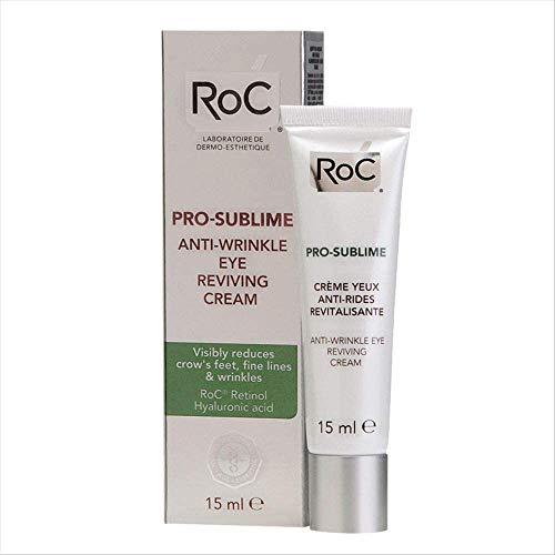 RoC - Crema revitalizadora de ojos anti-arrugas Pro-Sublime - Antiedad - Ácido hialurónico - Retinol - 15 ml