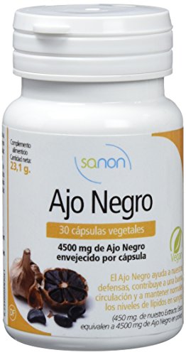 Sanon, Cápsulas Vegetales con Ajo Negro, 30 Cápsulas, 15.5 g
