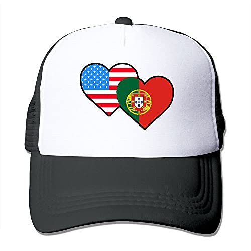 Strapback Hat American Portugal Heart Flag-1 Airmesh Cap A Prueba De Viento, Clásico, Hip Hop, Protector Solar, Gorra De Camionero, Verano, Sombreros De Papá, Gorra Snapback, Adul