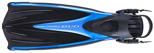 Tusa Imprex Duo - Aletas de tacón abierto, tamaño y color a elegir (azul cobalto, talla L 40-40)
