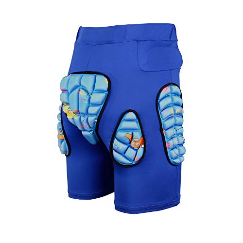 WILDKEN Pantalones Cortos de Protección para Niños Infantil Hip Equipo Acolchados de Protección para Cadera para Esquiar Skate Ski Snowboard (Azul, XS)