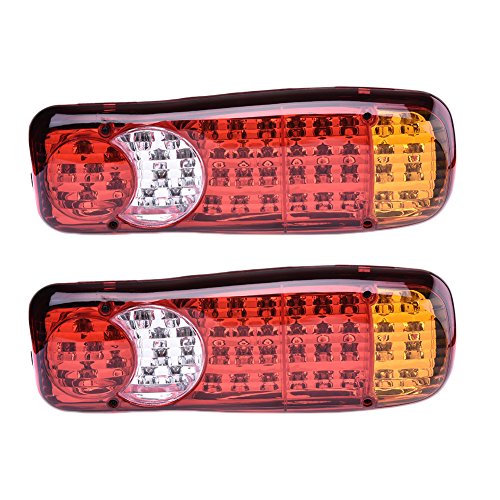 2 unids 12 V 46 LEDs remolque camión parada trasera luz de precaución freno marcha atrás luz intermitente LED luces antiniebla