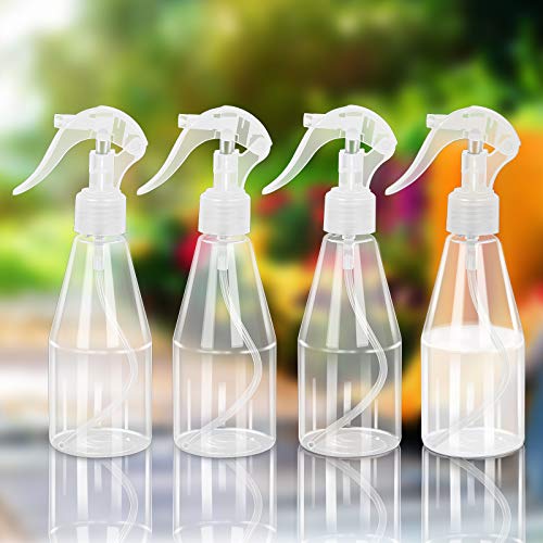 （4*200ML）CHIFOOM Botellas de Spray Vacías, Atomizador Spray, Spray de Botella Portátil para Plantas de Riego de Flores o Herramienta de Limpieza de Loción, para Vajilla de Agua para Jardín Doméstico