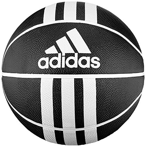 adidas 3S Rubber X Bola de Basketball, Adultos Unisex, Black/White, 5