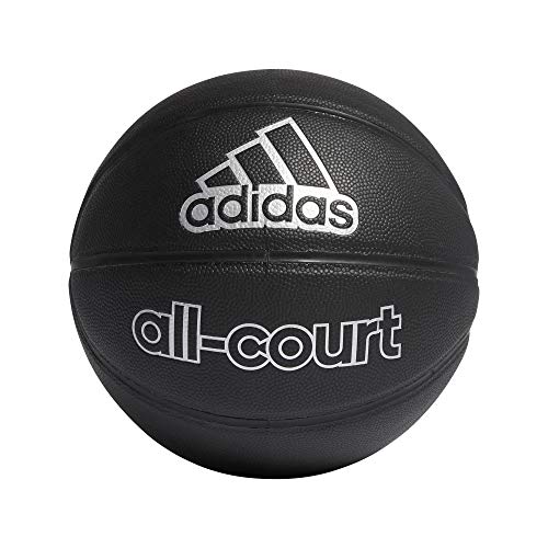 adidas All Court Basket Ball, Unisex-Adult, Black/silvermet, 7