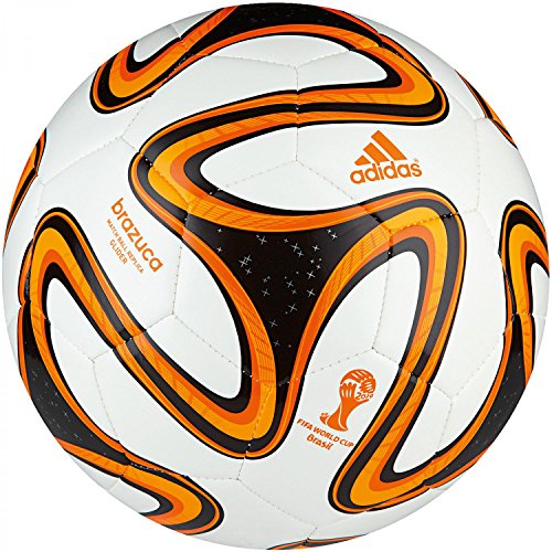 adidas Brazuca Glider - Balón de fútbol para Hombre, Color Blanco/Negro/Amarillo, Talla 5