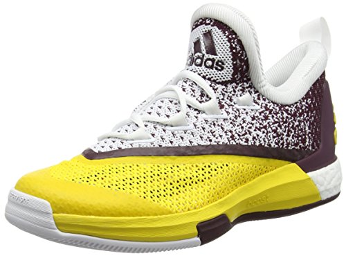 adidas Crazylight Boost 2.5 Low, Zapatillas de baloncesto para hombre, Amarillo (Ftwbla/Eqtama/Granat), 50 EU