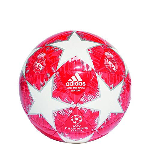 adidas Finale18rm Cpt Ball (Machine-Stitched), Hombre, White/Silver Met./Real Coral s18/Vivid Red, 5 MIS