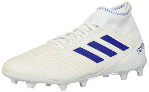adidas Predator 19.3 Men's Firm Ground Soccer Shoe, Footwear White/Bold Blue/Bold Blue, Numeric_9