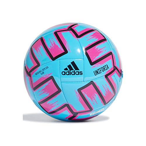 adidas UNIFO CLB Balón de Fútbol, Men's, Bright Cyan/Shock Pink/Black, 5