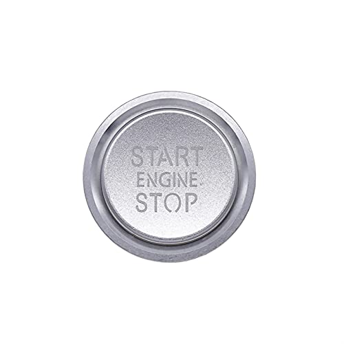 Anillos de botón de parada de motor de coche con tapa para Audi A4, S4, A5, S5, A6, S6, A7, S7, A8, S8, Q5, Q7, cubierta de decoración para interruptor de accesorios para hombres (color: plata)