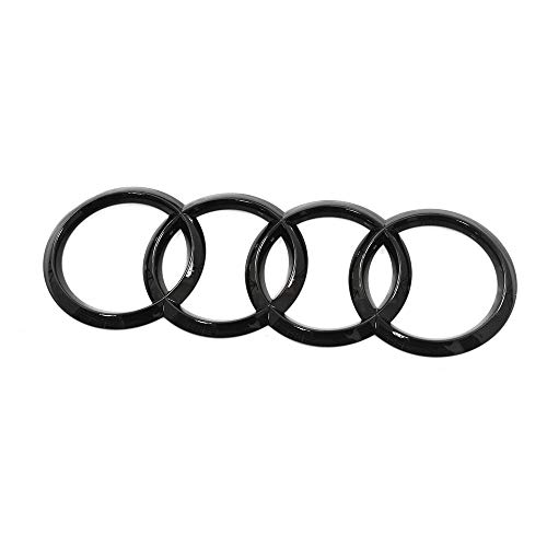 Audi 4M0071802 Emblema de anillos para portón trasero Black Edition, para Q7/SQ7 (tipo 4M) a partir de 2020