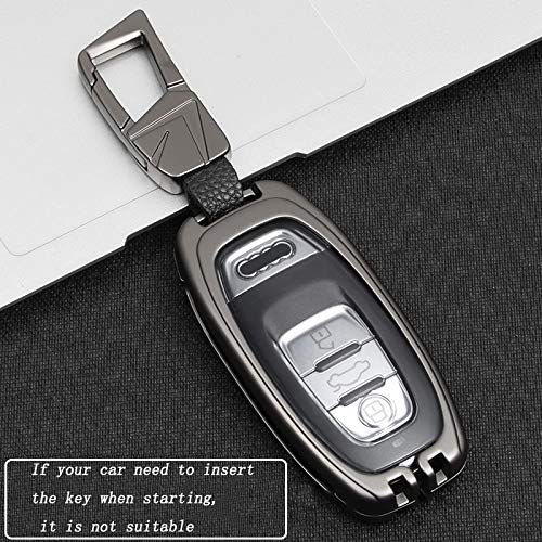 Auto Key Soft Case Cover Cáscara de llaves de aleación de automóviles para Audi A6 A4 A5 A7 A8 Q5 Q7 S7 S8 TT S LINE STE CAR TECLA DE COCHE TUQUE CUBRA DE PROTECCIÓN Caja de protección Llavero Accesor