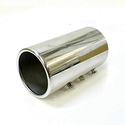 Autohobby 5084 - Embellecedor de tubo de escape, universal, de acero inoxidable hasta 87 mm, cromado, A B C G H J CC 3 4 5 6 7