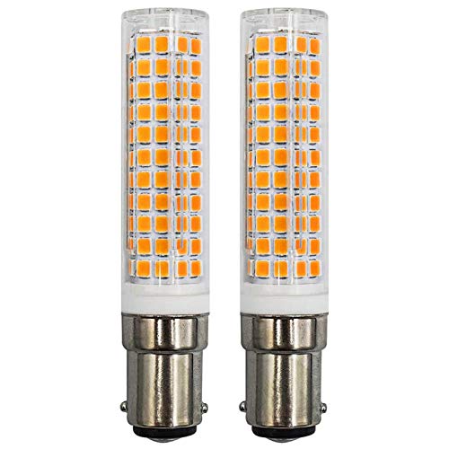 BA15D - Bombillas LED equivalentes a halógenos de 7 W 100 W que sustituyen a bombillas tipo JCD T3/T4 B15 de bayoneta de doble conexión de 220 V, luz blanca cálida, 3000 K, 2 unidades