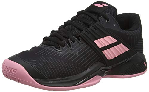 BABOLAT Propulse Fury Clay Women, Zapatillas de Tenis Mujer, Black/Geranium Pink, 40 EU