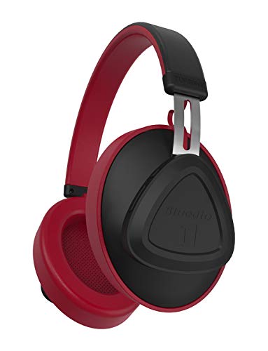 Bluedio TM Auriculares Bluetooth 5.0 inalámbricos portátiles On-Ear, Controla de Voz, con micrófono para teléfonos y música (Rojo)
