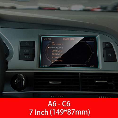 Chengxin Car Decals Coche GPS TPU Protector de Pantalla para A3 A4 A5 A6 A7 Q3 Q5 A1 A8 S3 S4 S5 S6 S7 S8 RS3 RS5 RS6 RS7 B8 B9 C6 C7 4G8 D4 (Talla : For Audi A6 C6 7inch)